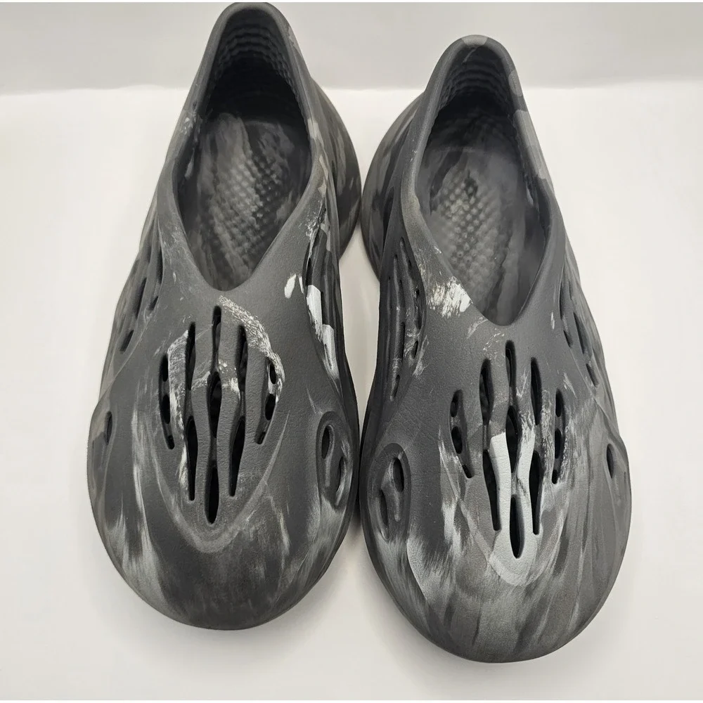 adidas Yeezy Foam Runner Slip-On Sandals Gray Black Blue Marble Breathable Men